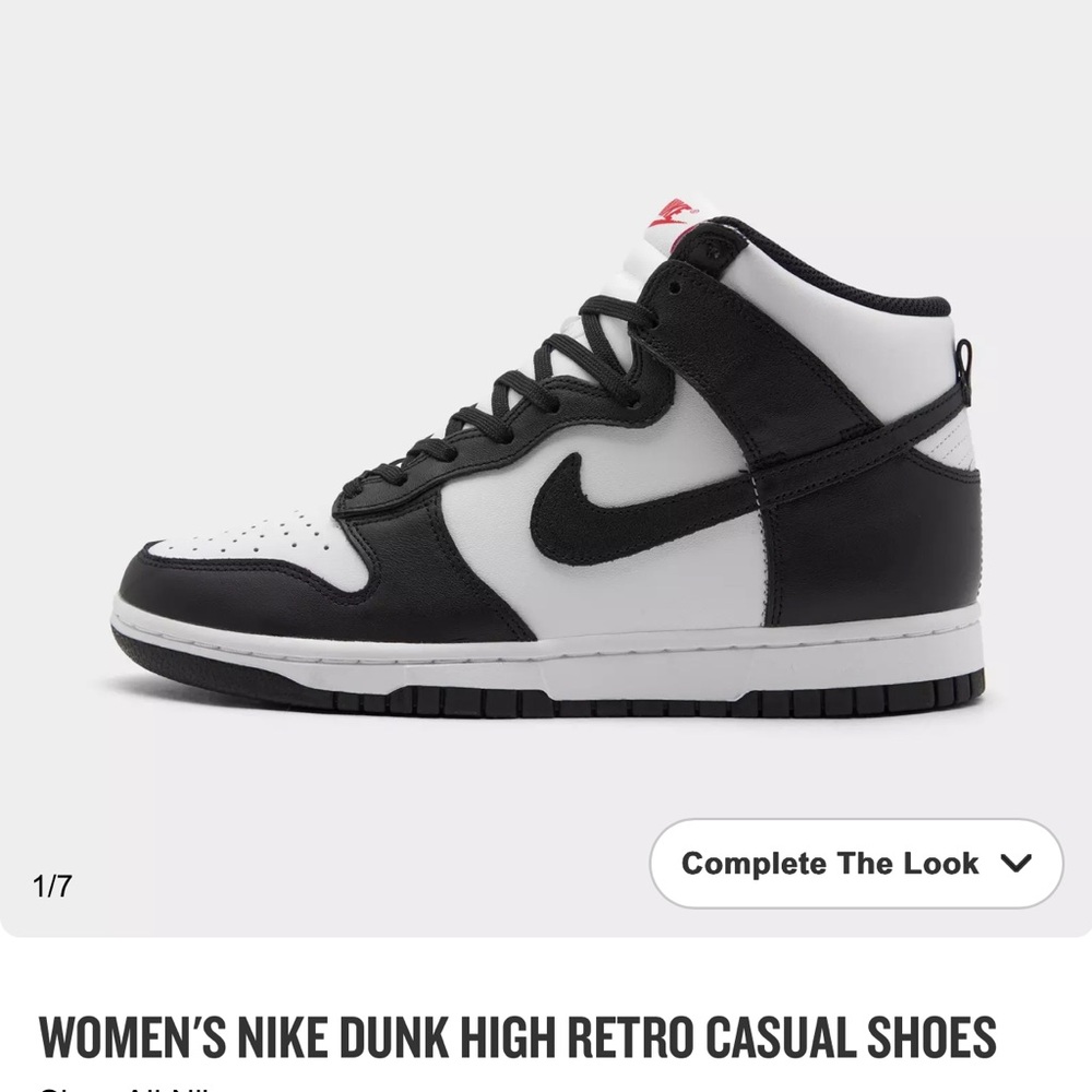 Nike Women's Dunk High Retro Black White Sneakers